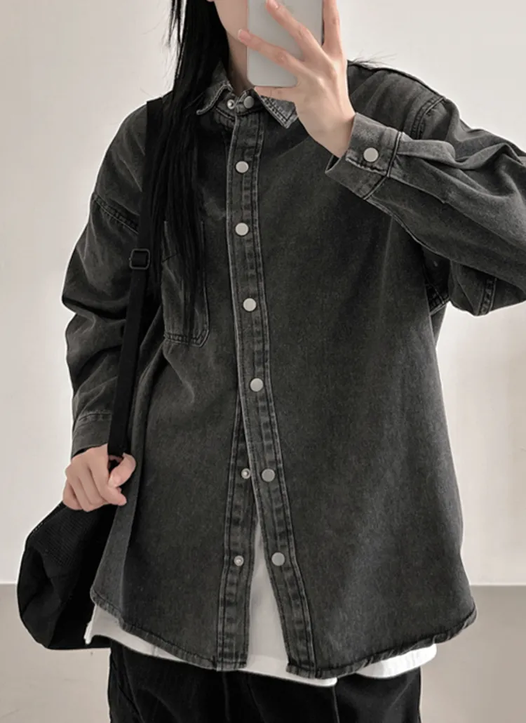 Sサイズ テンダーロイン スナップ ボタン デニム シャツ ブラック TENDERLOIN テンダーロイン 22AW DENIM SHT SNAP BUTTON WASH デニム